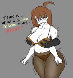 blush boobs bra breast_grab breasts dialogue female female_focus groping groping_breasts groping_from_behind half_naked hod_(lobotomy_corporation) holding_breast jogstash lingerie lobotomy_corporation navel pale_skin panties pantyhose project_moon thighs underwear