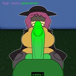 1boy 1girls 2d ferman ferman_(robloxian) forsaken_(roblox) imminent_oral jane_doe_(forsaken) roblox tagme