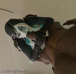3d 3d_model 3d_render blacked blender blender3d blender_(artwork) blowjob_face blowjob_gesture blowjob_only blue_eyes dark-skinned_male darkprimordials dick_sucking domino_(fortnite) domino_(marvel) eyes_open eyes_up fortnite:_battle_royale fortnite_(marvel_comics) interracial marvel marvel_comics mutant_(marvel) pale-skinned_female white-skinned_female
