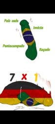 brazil brazilian_flag german_flag germany penis_size_difference portuguese_text small_penis_humiliation