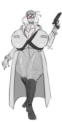 1girls big_breasts breasts breasts_bigger_than_head female female_focus huge_breasts hyper_breasts jiim_01 madness_combat scar solo_focus standing tagme thick_thighs voluptuous_female white_background white_hank wide_hips