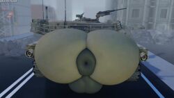 2026 3d_(artwork) 3d_animation animate_inanimate animated anus ass balls big_balls big_butt butt_jiggle digital_media_(artwork) dire_machine dire_vehicle genitals glistening glistening_butt huge_balls huge_butt jiggle-physics jiggling living_machine living_tank living_vehicle machine male male_only military_vehicle muitetul outside puffy_anus rear_view roblox shaking_butt short_playtime solo sound tagme tank vehicle video