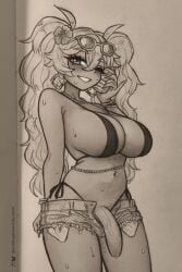 bikini brazilian_miku futanari hatsune_miku penis puddingdraws tagme vocaloid