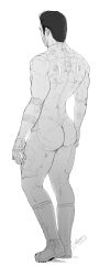 1boy ass ass_focus big_ass_(male) jumpsuit kaidan_alenko male male_only mass_effect solo solo_focus solo_male tagme tagme_(artist) tight_clothing tight_fit tight_jumpsuit tight_outfit