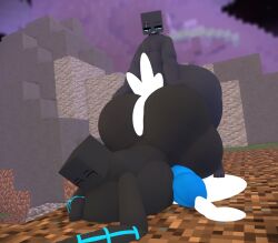 2boys big_ass big_butt black_toenails blue_eyes butt cum cum_inflation cum_inside cum_inside_ass cum_inside_butt curvy_male enderman feet hb_(hb_the_ender) hbtheender huge_ass huge_butt kissing males males_only minecraft stomach_bulge tagme thick_thighs wide_hips