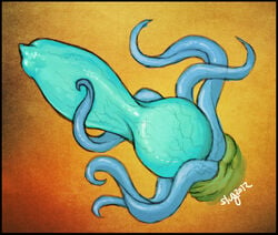 anthro anthro_only blue canine james knot male_only penis slug teal tentacle vein