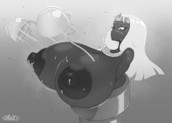 1girls big_breasts blue_eyes blush bottomwear breasts bursting_breasts cleavage color colored duck_dodgers exclamation_point eyeshadow female female_only gigantic_breasts hair hand_on_hip hips huge_ass huge_breasts hyper_breasts lactating lactation large_breasts legs long_hair looking_at_viewer mature mature_female pelvic_curtain queen_tyr'ahnee schwoo skimpy skimpy_clothes solo solo_female stuck white_hair