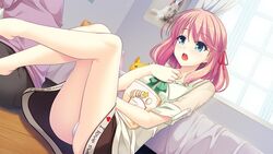 :o apron breasts clothed clothed_female female female_only making_lovers medium_breasts panties pants solo solo_female takanashi_ako young