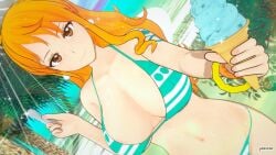 1girls 3d 3d_(artwork) 3d_artwork 3d_model 3d_render adult adult_female alternate_version_at_source alternate_version_available anime anime_character arm_tattoo bare_arms bare_belly bare_chest bare_hands bare_hips bare_midriff bare_navel bare_shoulders bare_skin beach beach_background beach_setting belly belly_button big_boobs big_breasts bikini bikini_bottom bikini_only bikini_top blue_tattoo breasts busty busty_female busty_girl cleavage closed_mouth_smile collarbone curvaceous curvaceous_body curvaceous_female curvaceous_figure curvaceous_hips curvy curvy_body curvy_female curvy_figure curvy_hips digital digital_art digital_media digital_media_(artwork) earrings exposed exposed_arms exposed_belly exposed_chest exposed_hips exposed_midriff exposed_navel exposed_shoulders exposed_skin fanart female female_focus female_only female_protagonist fingernails fingers ginger ginger_hair green_bikini green_bikini_bottom green_bikini_top green_swimsuit green_swimwear groin half_naked half_nude halterneck hourglass_figure ice_cream landscape large_boobs large_breasts lean_figure light_smile long_hair looking_at_viewer mature mature_female mature_woman midriff more_at_source naked naked_female naked_woman nami_(one_piece) narrow_waist navel nude nude_female nudity ocean_background offering_food one_piece orange-eyed_female orange-haired_female orange_eyebrows orange_eyes orange_hair orange_hair_female outdoor outdoor_background outdoor_nudity outdoors outside outside_nudity partially_undressed post-timeskip sea sea_background seaside semi_nude shonen_jump shoulders shueisha slender_body slender_waist slight_smile slim_female slim_waist smile smiley_face smiling smiling_at_viewer solo standing string_bikini striped_bikini striped_bikini_bottom striped_bikini_top striped_swimsuit striped_swimwear summer_setting swimsuit swimwear tattoo tattoo_on_arm tattooed_arm toei_animation upper_body voluptuous voluptuous_body voluptuous_female voluptuous_figure voluptuous_woman weekly_shonen_jump white_bikini white_bikini_bottom white_bikini_top white_swimsuit white_swimwear wide_hips woman yee.exe