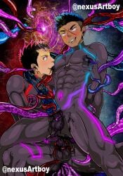 balls battle_blaze big_balls big_penis cock_ring cum damyuron_ura fanart gay hypnosis hypnosis_fetish latex latex_clothing latex_suit male male_only mind_break mind_control nexusartboy penis sentai superhero villain