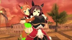 big_breasts gentildonna_(umamusume) grope groping tagme tagme_(artist) tagme_(source) taiki_shuttle_(umamusume) umamusume video yuri
