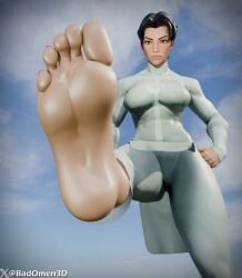 anissa anissa_(invincible) badomen blender dominant_female domination feet foot_fetish foot_sniffing invincible invincible_(tv_series) mark_grayson sniffing_feet soles tagme video