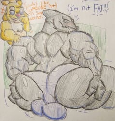 alien anthro balls barazoku big_balls big_butt butt butt_focus butt_grab dialogue disney duo embarrassed english_text experiment_(lilo_and_stitch) gantu genitals hand_on_butt huge_balls huge_butt leg_grab lilo_and_stitch male male_focus reuben_(lilo_and_stitch) text welyr
