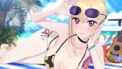 1girl 1girls arm_support beach beach_background beach_setting big_boobs big_breasts bikini bikini_bottom bikini_only bikini_top black_bikini black_bikini_bottom black_bikini_top black_swimsuit black_swimwear blonde blonde-haired_female blonde_female blonde_hair blonde_hair_female blue_sky_background breasts busty busty_female busty_girl busty_teen busty_teenager closed_mouth_smile exposed fingernails half_naked half_nude halterneck high_school_student kitagawa_marin large_boobs large_breasts nail_polish nails naked naked_female naked_woman nude nude_female nudity ocean_background outdoor outdoor_background outdoor_nudity outdoors outside outside_nudity partially_undressed pink_fingernails pink_nail_polish pink_nails red-eyed_female red_eyes resting_arm school_girl schoolgirl sea sea_background seaside semi_nude side-tie_bikini sky_background smile smiley_face smiling smiling_at_viewer sono_bisque_doll_wa_koi_wo_suru string_bikini summer_setting sunglasses sunglasses_on_forehead sunglasses_on_head swimsuit swimwear teen_girl teenage_female teenage_girl teenage_tits teenager yee.exe young_female young_woman