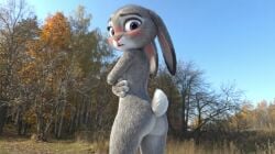ass autumn blushes butt disney judy_hopps looking_at_viewer looking_back naked nude zootopia