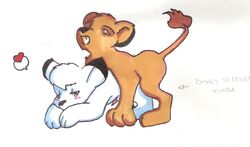 crossover cub disney feral gay kimba kimba_the_white_lion male male_only penis simba the_lion_king yaoi