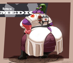 1girls 2d ass bbw fat female female_only furaffinity furry hippo huge_ass humanoid humanoid_female humanoid_only kazecat medic medic_(team_fortress_2) obese solo team_fortress_2 wide_hips