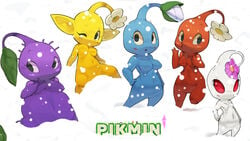 blue_pikmin koki pikmin pikmin_(species) purple_pikmin red_pikmin tagme white_pikmin yellow_pikmin