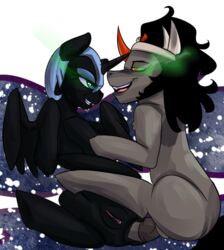 alicorn anal anal_sex balls black_hair blue_eyes crown ct equine female friendship_is_magic glowing_eyes hair horn horse horsecock king_sombra_(mlp) male my_little_pony nightmare_moon_(mlp) open_mouth penetration penis pony princess_luna_(mlp) pussy red_eyes unicorn wings