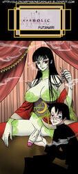 1boy 1futa breasts dickgirl futa_with_male futanari garoto_guloso glasses handjob intersex kimihiro_watanuki large_breasts looking_at_viewer male tagme xxxholic yuuko_ichihara