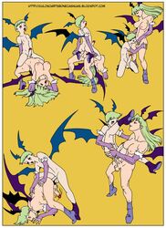 1boy 1futa anal anal_sex comic darkstalkers dickgirl fellatio futa_on_male futanari garoto_guloso incest intersex lilith_aensland male male_on_futa morrigan_aensland oral rule_63 small_breasts