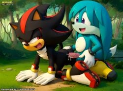 2boys anal anal_sex anthro anus ass balls bbmbbf cum cum_in_ass cum_inside doggy_style gay kitsunami_the_fennec male male/male male_only mobian_(species) mobius_unleashed open_mouth palcomix penis sega sex shadow_the_hedgehog sonic_(series) sonic_the_hedgehog_(series) tongue yaoi