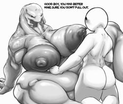 1boy 1girls big_breasts female_sangheili halo halo_(series) huge_breasts hus_1245 sangheili
