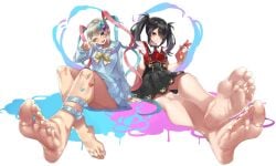 ame-chan ame-chan_(needy_girl_overdose) chouzetsusaikawa_tenshi-chan feet foot foot_fetish foot_focus needy_girl_overdose needy_streamer_overload