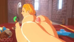 1boy 1girls 3d animated animated_gif blonde_hair buttjob cel_shading female gif loop male nodusfm tagme the_legend_of_zelda thigh_job thigh_sex thighjob zelda_(breath_of_the_wild)