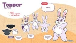 1boy ass balls character_sheet male non-human non-human_only nude penis small_body strawbearer tagme toony topper_(strawbearer)