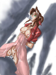 aerith_gainsborough blowjob censored cowgirl_position cum fellatio female_on_top final_fantasy final_fantasy_vii girl_on_top jrh mosaic_censoring on_top ride riding tagme vaginal_penetration