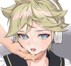 2boys android android_boy anon blonde_hair blue_eyes blush cum cum_in_mouth cum_inside cum_on_face cum_on_tongue cumshot cup cupping_chin ejaculation femboy forced_oral gay gay_sex girly idol kagamine_len male male/male male_ejaculation male_only pale_skin robot robot_boy robot_humanoid schoolboy smaller_male submissive submissive_male tagme teenager tongue tongue_out twink virtual_idol virtual_singer vocaloid vocaloid2 vocaloid4 vocaloid_4 yaoi young younger_male