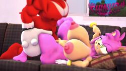 1boy 1girls 3d amy_rose animated areolae ass audible_creampie big_ass big_breasts big_penis breasts busty couch couch_sex cum cum_in_pussy cum_inside cumflated_belly cumflation echidna female furry furry_only hedgehog hetero huge_breasts indoors jiggle jiggling_breasts knuckles_the_echidna large_breasts male muscular muscular_male nipples nude nude_female nude_male paizuri penis pussy sex shinyagaia sonic_(series) sonic_the_hedgehog_(series) sound straight straight_sex thick_thighs vaginal_penetration video wide_hips