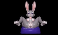 3d_(artwork) 3d_modeling 3d_print anthro ass balls black_background breasts butt_grab coach digital_media_(artwork) disney erection genitals grey_body gynomorph hand_on_butt hi_res intersex intersex/intersex judy_hopps lagomorph leporid mammal nipples nonotoys penis pink_nose purple_eyes rabbit simple_background smile teeth white_body zootopia