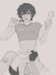 1cuntboy bandages bungo_stray_dogs bungou_stray_dogs ceysdungeon chuuya_nakahara crop_top crossdressing cuntboy cuntboy/male cuntboy_on_male dark_hair dazai_osamu feminization flip_phone gender_play gloves heart-shaped_pubic_hair hi_res holding_lollipop intersex lollipop looking_down male male/cuntboy nakahara_chuuya nipple_piercing nipple_piercings_under_clothes nipples_visible_through_clothing osamu_dazai penis_in_pussy penis_in_vagina skirt_lift vaginal_penetration vaginal_sex