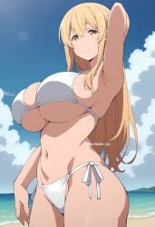 ai_generated arisato_yu big_breasts bikini sunohara_ayaka sunoharasou_no_kanrinin-san