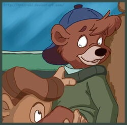 anthro bear disney fellatio female fur furry kit_cloudkicker male mammal oral rebecca_cunningham straight tagme talespin vylfgor young younger_male