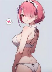 ai_generated ass f pink_eyes pink_hair ram_(re:zero) re:zero_kara_hajimeru_isekai_seikatsu