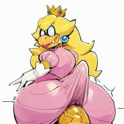 2boys ai_generated anal_through_clothes anthro bowser crossdressing gay kamek male mario_(series) nintendo penetration_through_clothes princess_kamek r.ai.ven sex_through_clothes