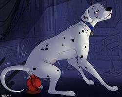 101_dalmatians 2018 anus backlash91 black_nose black_spots blue_collar blush canine canine_dildo collar collar_tag conditional_dnp dalmatian detailed_background dildo dildo_sitting disney fangs female feral feral_only fur half-closed_eyes knotted_dildo looking_pleasured mammal masturbation motion_lines open_mouth paws penetration perdita pussy pussy_juice quadruped sex_toy shaking signature solo spots stomach_bulge teeth tongue toying_self trembling vaginal_masturbation vaginal_penetration white_ears white_fur white_tail