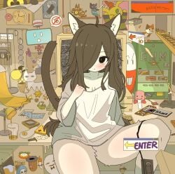 anthro blush blush_lines clock console cut_the_rope diglett donut doremifaso64 doughnut electrode_(pokemon) felid feline felis female female_focus female_only fire_flower fur furry generation_1_pokemon kirby kirby_(series) looking_at_viewer mae_borowski mario_(series) monita night_in_the_woods nintendo nintendo_land nintendo_switch nintendo_switch_2 om_nom pokemon_(species) solo solo_anthro solo_female solo_focus waldo_(where's_waldo?) where's_waldo white_body white_fur