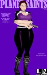 gun holding_gun koikatsu lewd_nite magazine_cover pistol saints_row saints_row_iv saints_row_the_third shaundi solo_female tagme tight_clothing