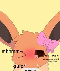 brown_body brown_eyes brown_fur cum_in_mouth eeveelution eeveelution_squad female fur generation_1_pokemon sigma_rizz speed_(eeveelution_squad) trace_(eeveelution_squad)