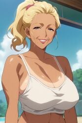 ai_generated breasts breasts_bigger_than_head bunny_ears cleavage collarbone elderly_female female gilf grandmother huge_breasts mature_female milf older_female solo ultrahentaisai