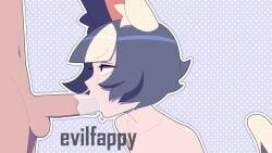 1girls animated blowjob catgirl evilfrap exposed fellatio female frap_(evilfrap) tagme video