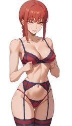 ai_generated artist_request belt garter chainsaw_man female female_only garter hair makima_(chainsaw_man) straps lingerie red tagme