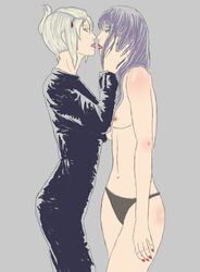 2girls female female_only gintama multiple_girls sarutobi_ayame tagme tsukuyo yuri