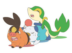 oshawott pokemon pokemon_(species) pokemon_bw sex snivy soroxel tepig