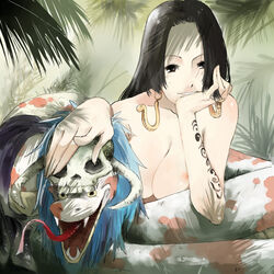 1girls boa_hancock female female_only kenshin187 one_piece salome_(one_piece) snake solo tagme tattoo