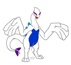 avian dripping female furry looking_at_viewer lugia nintendo plain_background pokemon pokemon_(species) pokemon_focus pussy silverclaw1 vectorized video_games white_background